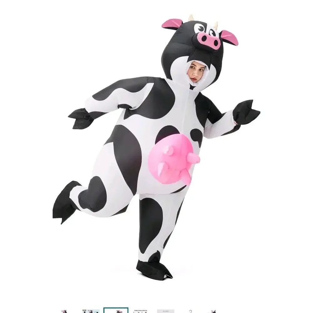 Spooktacular Creations Inflatable Cow Costume, Blow up Cow Costume Adults S18